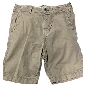 AE American Eagle Men's Classic Length Khaki‎ Shorts Size 32 Cream Tan Casual